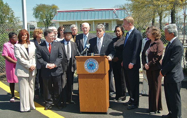 Senator Owen Johnson, Assemblyman Robert Sweeney, TOB Supervisor Steve Bellone Senator Owen Johnson, Assemblyman Robert Sweeney, TOB Supervisor Steve Bellone